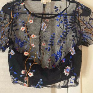 Luxxel Sheer Crop Top